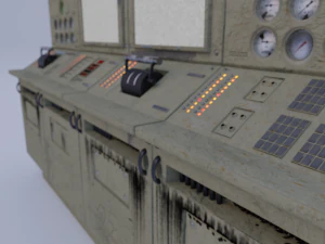 main power plant control panel 3D Model