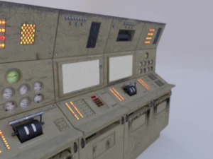 main power plant control panel 3D Model