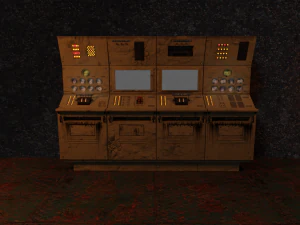 main power plant control panel 3D Model