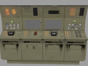 main power plant control panel 3D Model