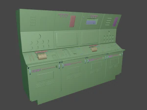 main power plant control panel 3D Model