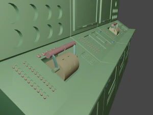 main power plant control panel 3D Model