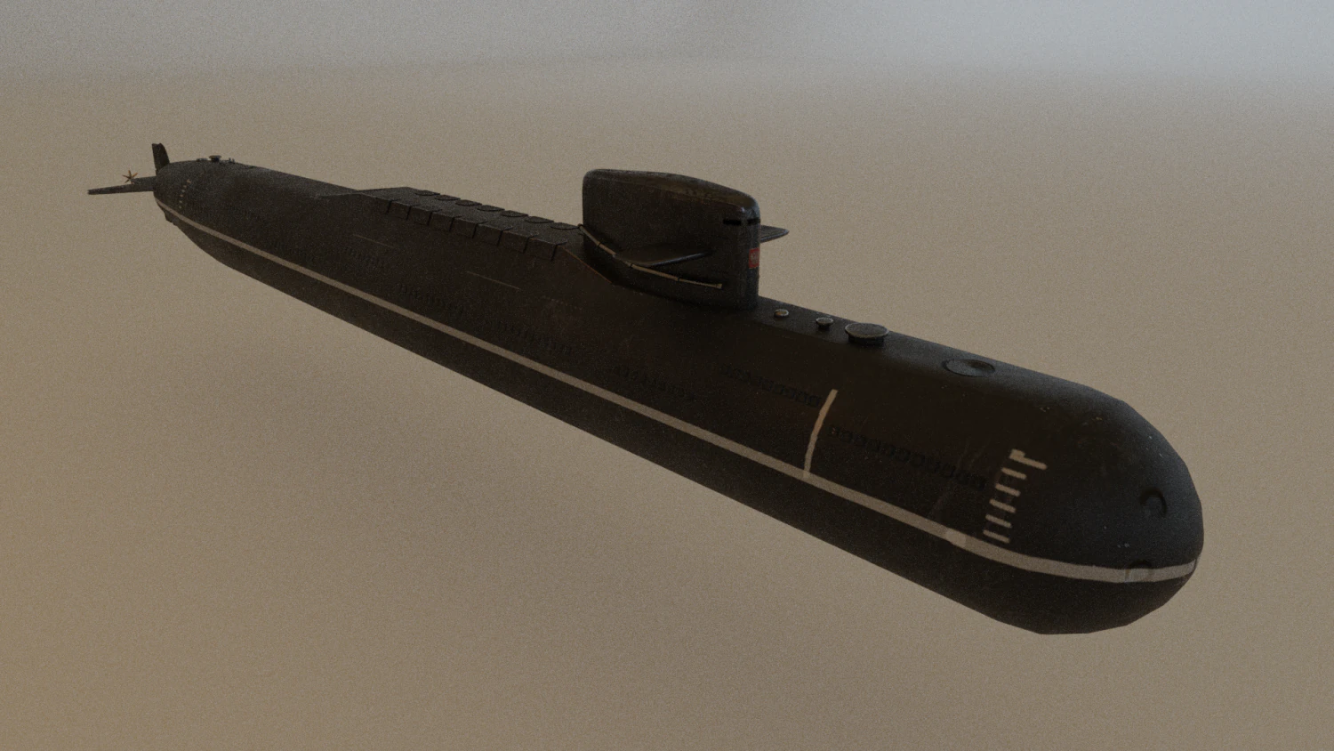 russian nuclear submarine project 667 3D Model .c4d .max .obj .3ds .fbx .stl .blend