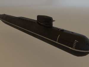 russian nuclear submarine project 667 3D Model