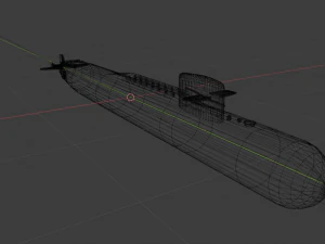 russian nuclear submarine project 667 3D Model