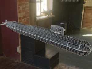 russian nuclear submarine project 667 3D Model