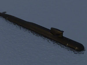 russian nuclear submarine project 667 3D Model