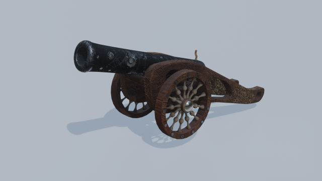 cannon Modello 3D .c4d .max .obj .3ds .fbx .stl .blend 