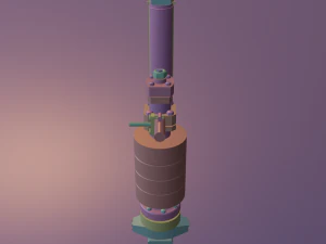 russian submarine nuclear reactor drive 3D Model