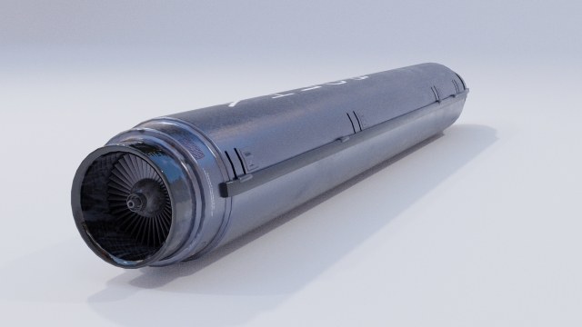 russian nuclear rocket 3Dモデル .c4d .max .obj .3ds .fbx .stl .blend 