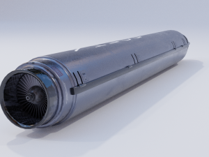russian nuclear rocket 3D-Modell