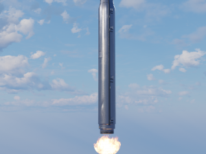 russian nuclear rocket 3Dモデル