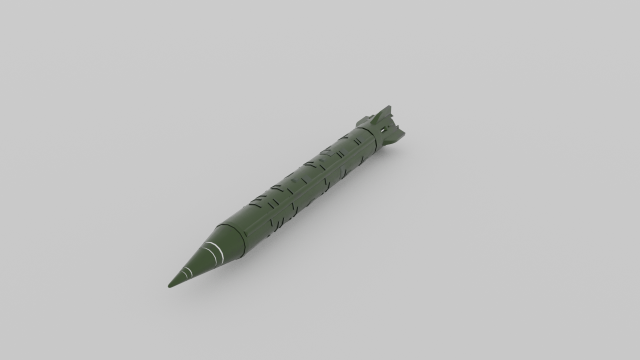 ussr nuclear rocket Model 3D .c4d .max .obj .3ds .fbx .stl .blend 