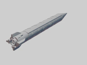 ussr nuclear rocket 3D Model