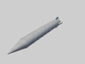 ussr nuclear rocket 3D Model