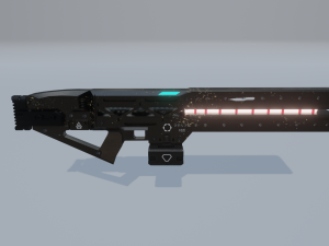 railgun 3D मॉडल