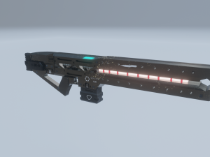 railgun 3D मॉडल