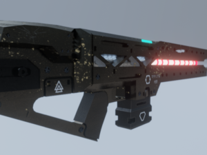 railgun 3D मॉडल