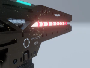 cannone ferroviario Modello 3D