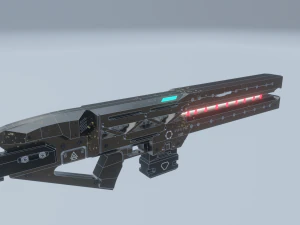 cannone ferroviario Modello 3D