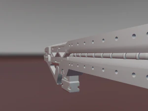 cannone ferroviario Modello 3D