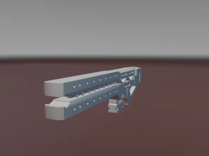 cannone ferroviario Modello 3D