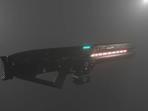 cannone ferroviario Modello 3D