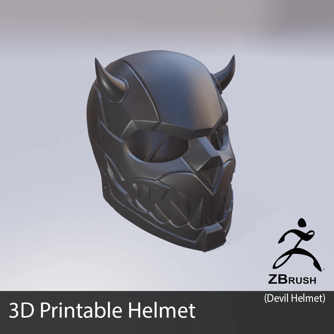 devil helmet 3d print model 3D Print Model .c4d .max .obj .3ds .fbx .stl .blend