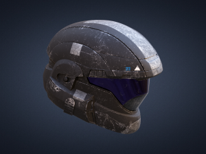 printable halo odst helmet 3d print model Model Cetak 3D
