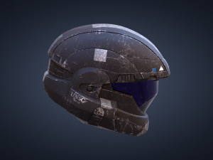 printable halo odst helmet 3d print model Model Cetak 3D