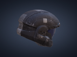 printable halo odst helmet 3d print model Model Cetak 3D
