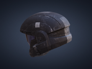 printable halo odst helmet 3d print model Model Cetak 3D