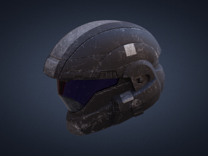 printable halo odst helmet 3d print model Model Cetak 3D