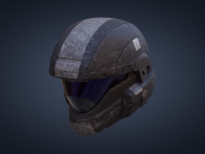 printable halo odst helmet 3d print model Model Cetak 3D