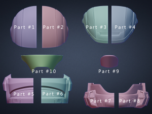 printable halo odst helmet 3d print model Model Cetak 3D