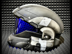 printable halo odst helmet 3d print model Model Cetak 3D