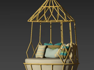 chaise longue &agrave; la maison Modèle 3D