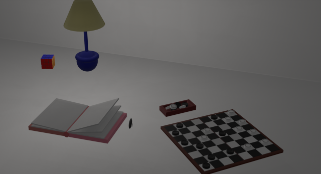 checkers lamp cube book 3D Model .c4d .max .obj .3ds .fbx .stl .blend 