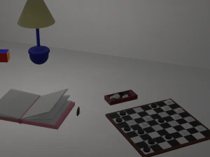 livre de cube de lampe de dames Modèle 3D