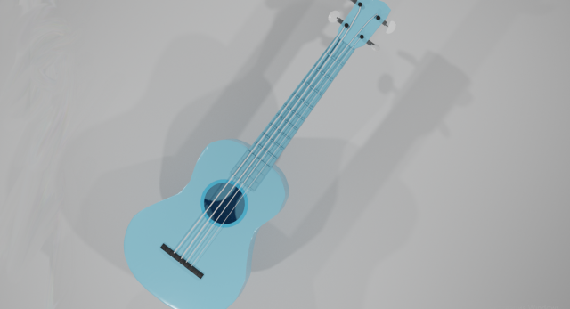 ukulele 3D Model .c4d .max .obj .3ds .fbx .stl .blend 