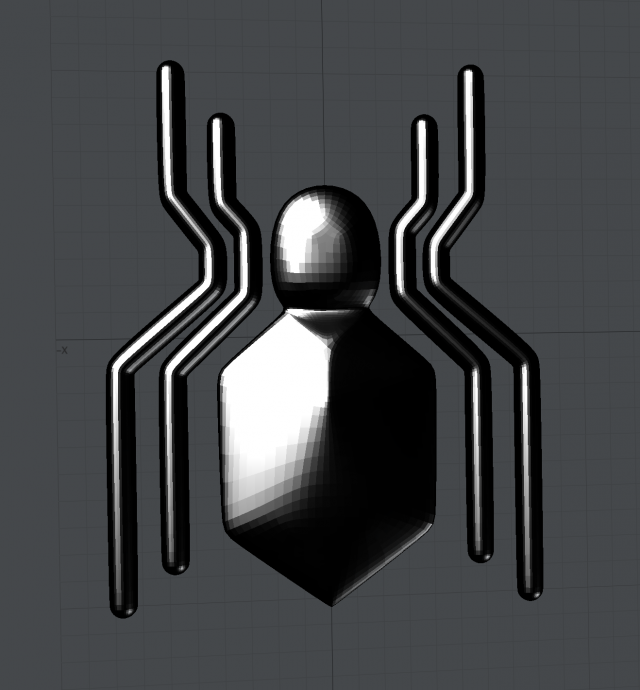 spiderman homecoming chest logo 3D Model .c4d .max .obj .3ds .fbx .stl .blend 