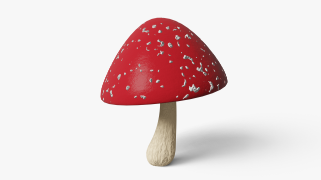 mushroom Model 3D .c4d .max .obj .3ds .fbx .stl .blend