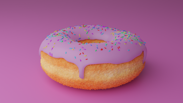 donut 3D Model .c4d .max .obj .3ds .fbx .stl .blend 