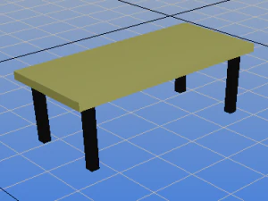मेज़ 3D मॉडल