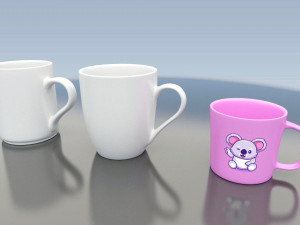 mugs a 3 types Modelo 3D