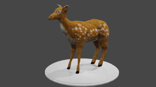 low poly doe 3d Modello 3D .c4d .max .obj .3ds .fbx .stl .blend 
