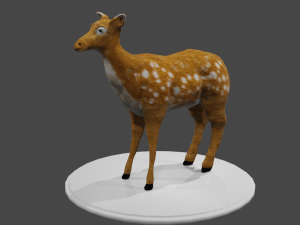 low poly doe 3d 3Dモデル