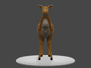 low poly doe 3d 3D Model
