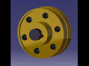 bush pin type flexible coupling 3D Model