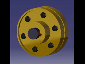 bush pin type flexible coupling 3D Model